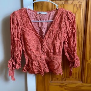 Abercrombie & Fitch - Red Floral Blouse - XS